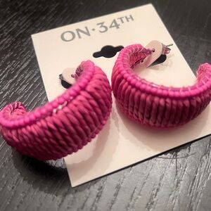 ON 34TH Vibrant Blue Hoop Earrings